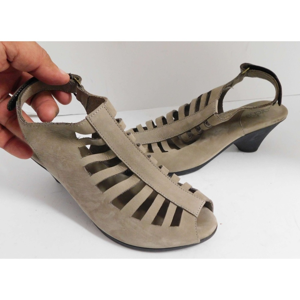 Arche Exor Grey Grigio Nubuck Comfort Wedge Sandal Women Size 38‎ $390